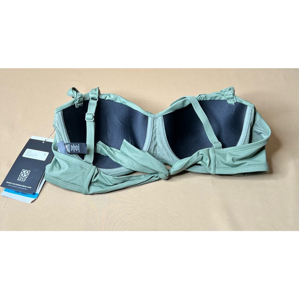 Coco Reef Charisma Underwire Bikini Top 32DD 34DD Palm Green NWT - Picture 4 of 5